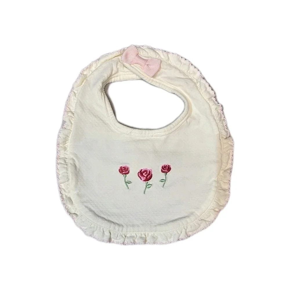 kate spade Baby Girls  Bib Ruffle Rose